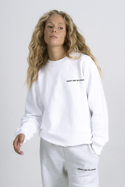 WHITE CLASSIC CREWNECK