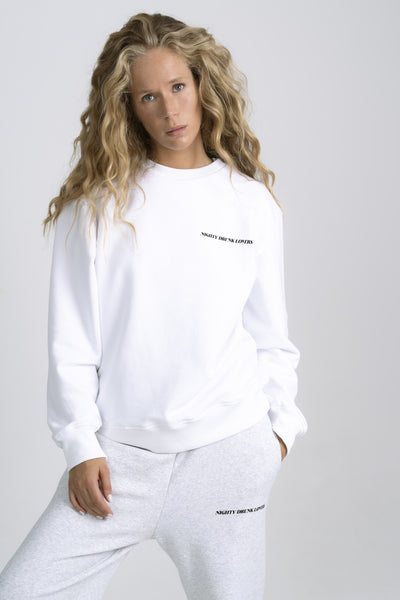 WHITE CLASSIC CREWNECK